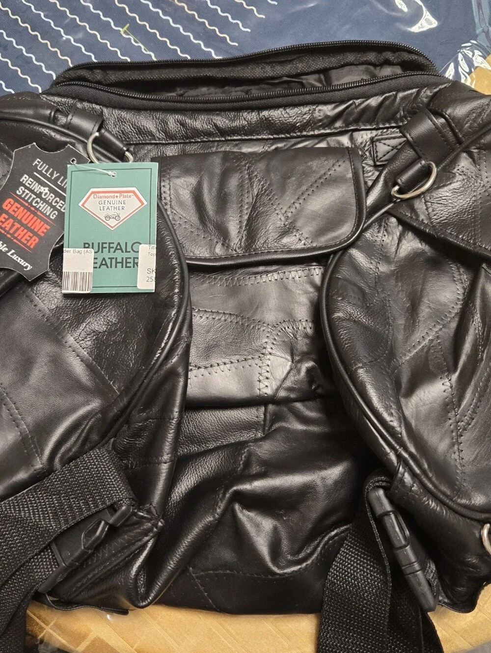 Diamond Plate NWT Diamond Plate Genuine Buffalo Leather Bag